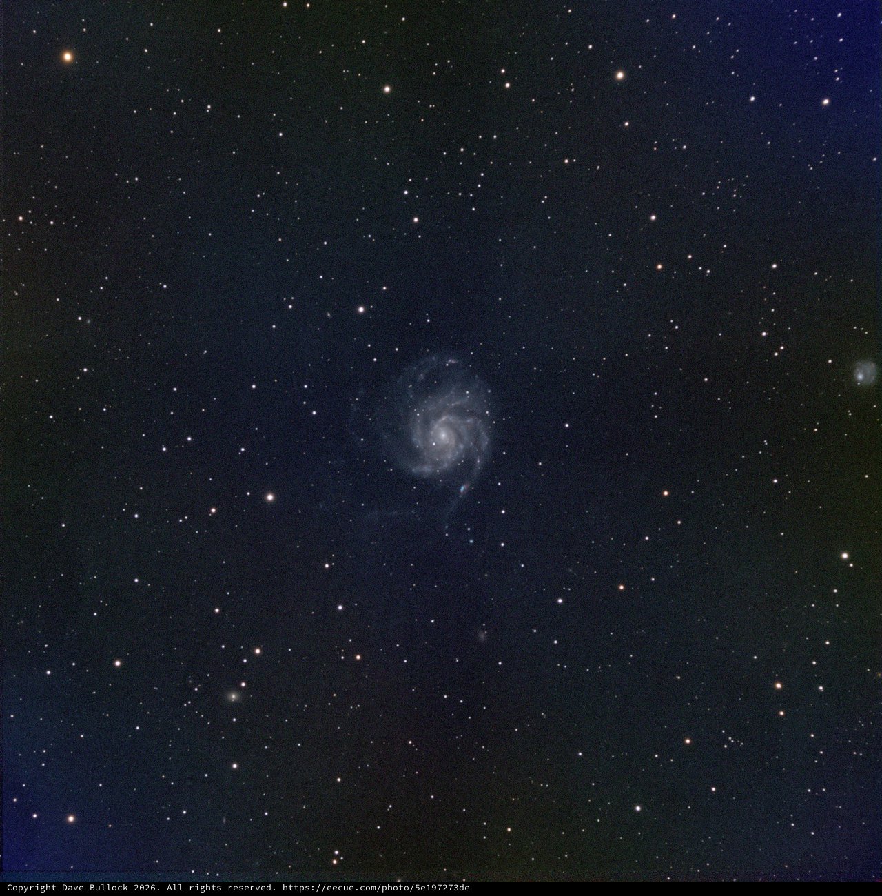 M101 Pinwheel Galaxy in SHO Narrowband and RGB