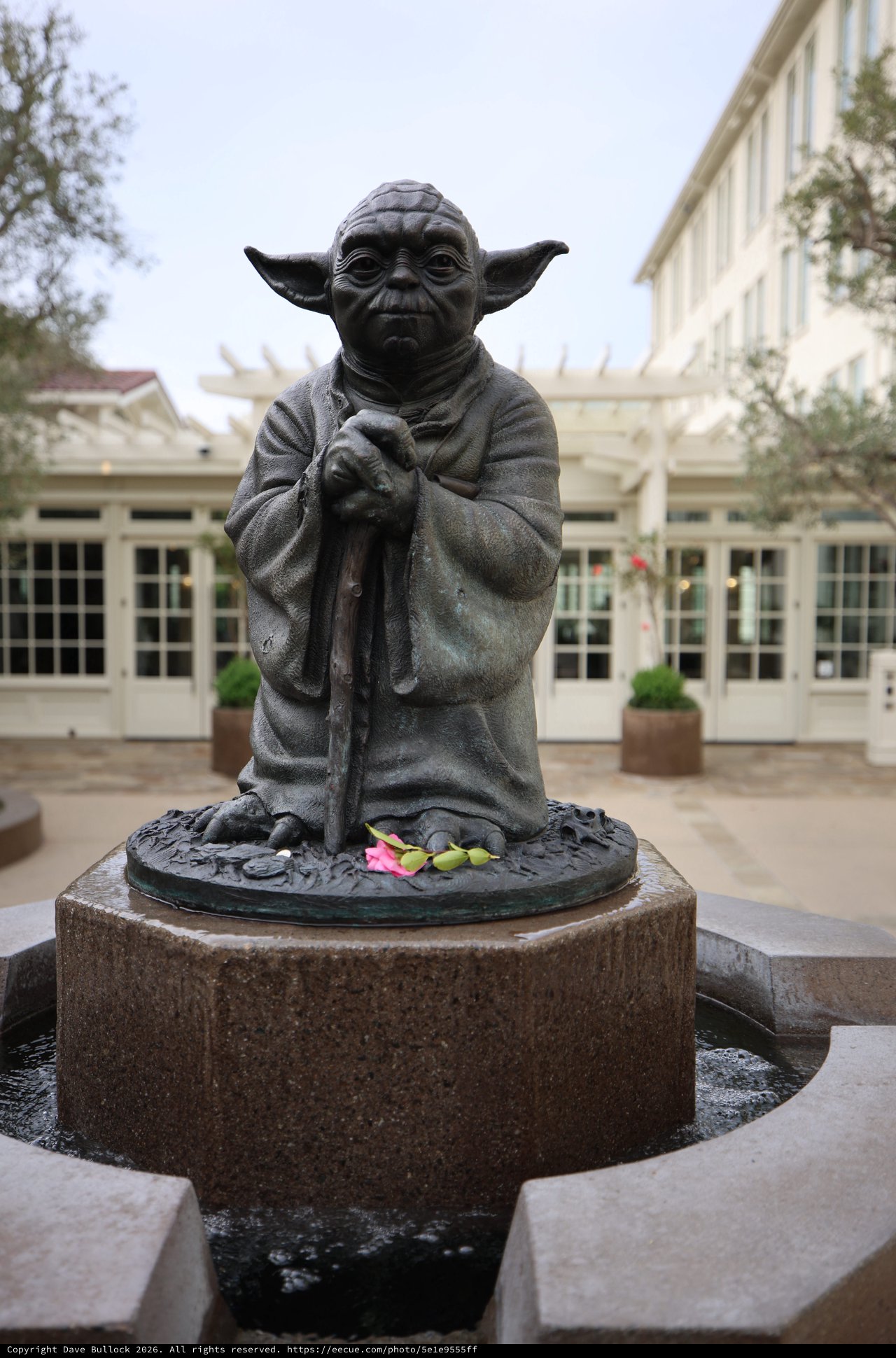 Yoda Statue at Skywalker Ranch Fountain