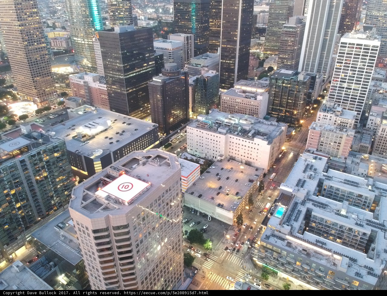 Dusk over Downtown LA