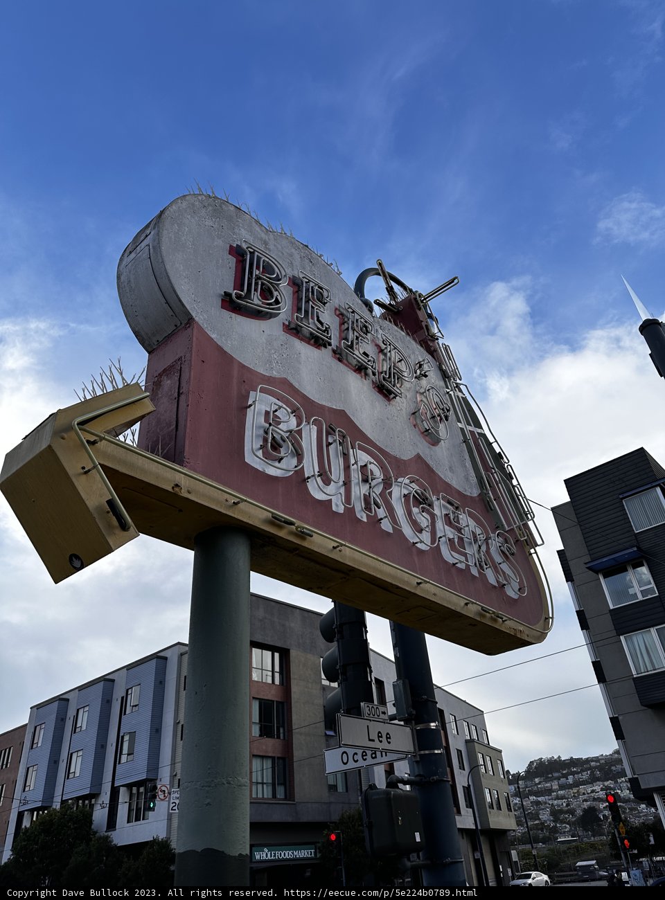 Burger Joint Sign Takes Over San Francisco Corner