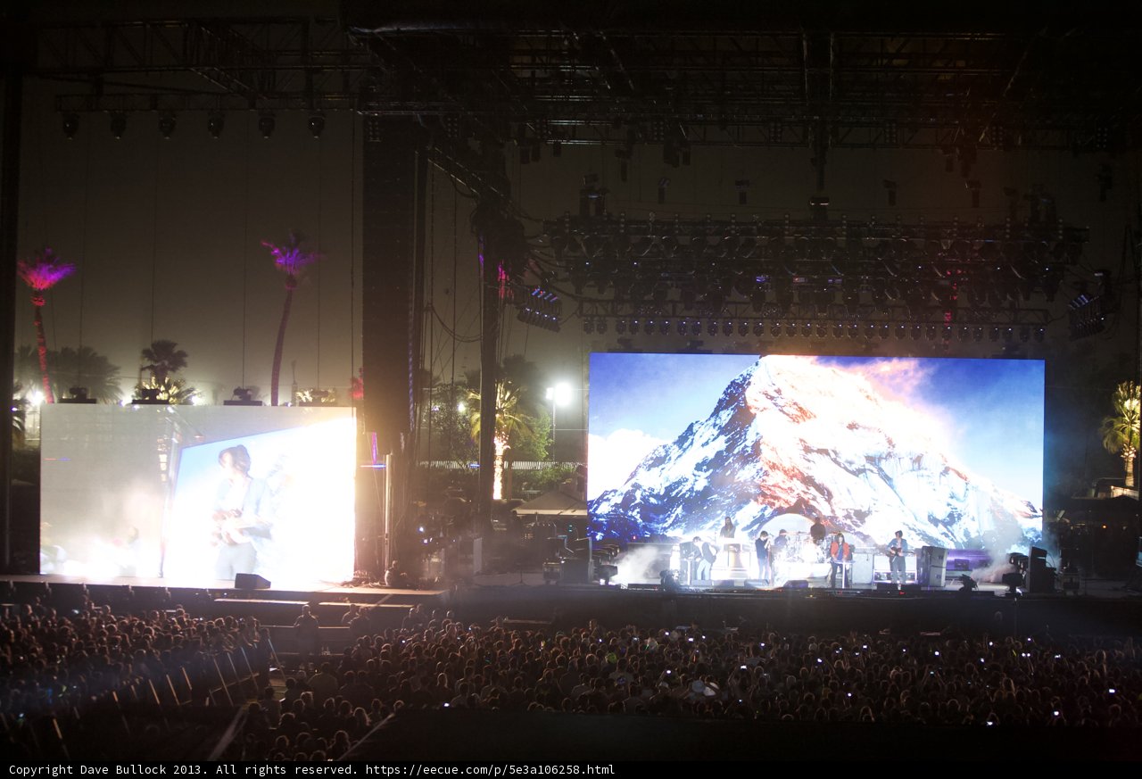 Mountainous Screen Backdrop for Coachella Concert