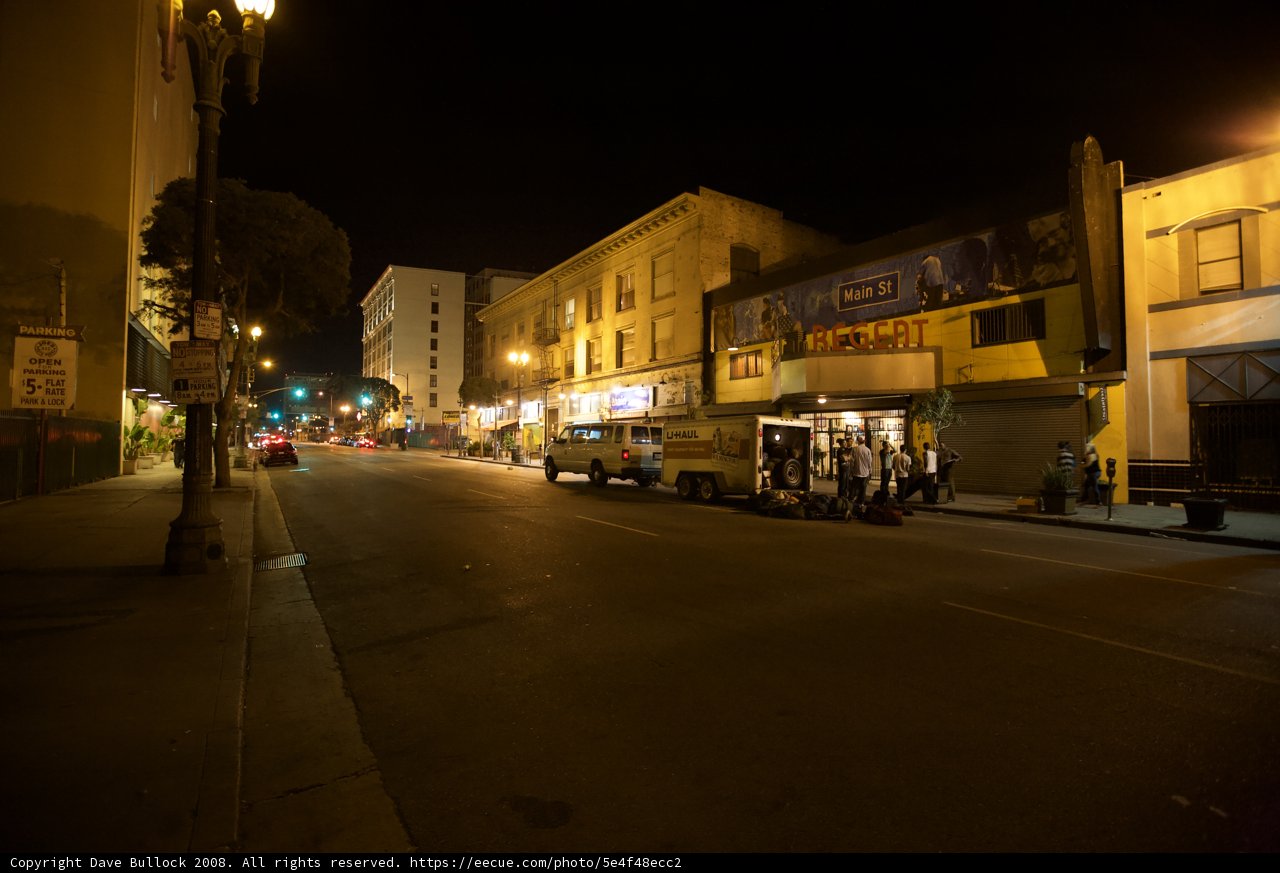 Night-time Truck Parked on City Street