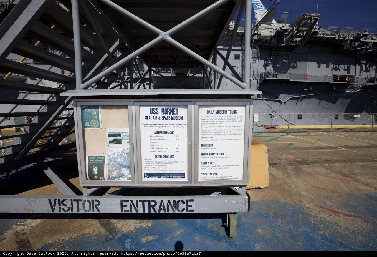 USS Hornet Sea, Air & Space Museum Visitor Entrance
