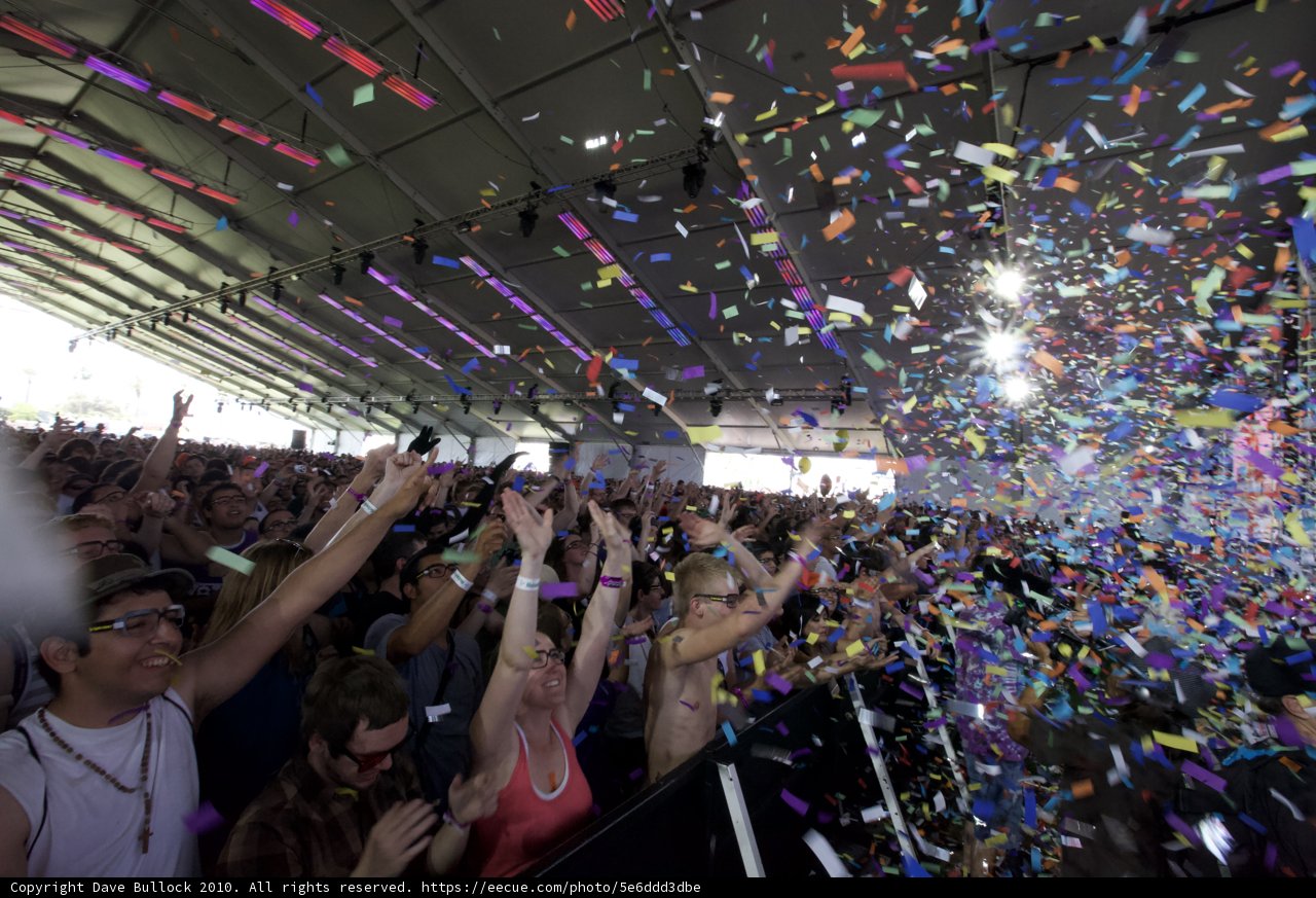 Confetti Chaos at Coachella Concert