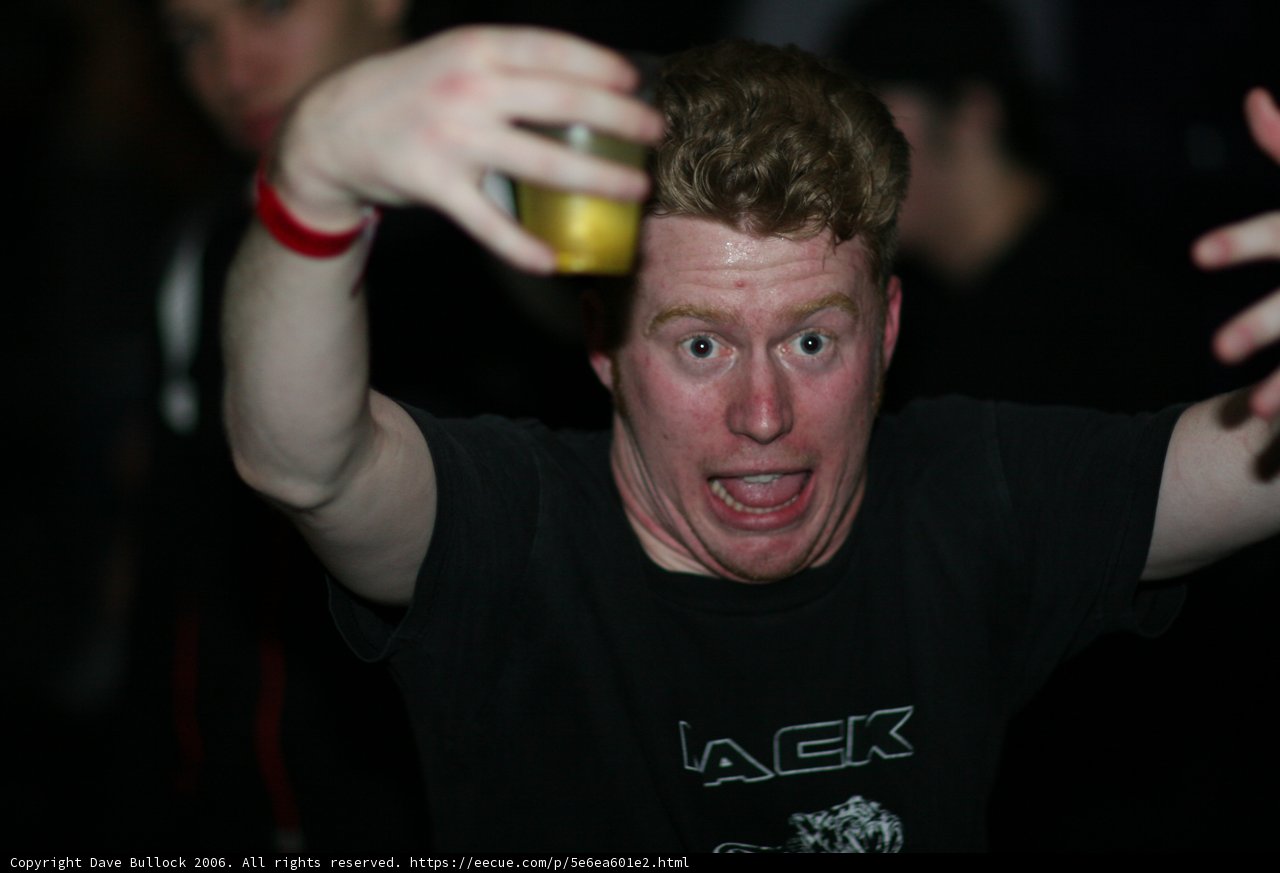 Pete G enjoys a refreshing drink