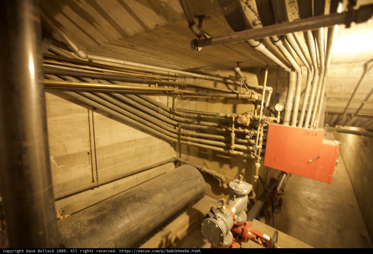 Industrial Room with Red Light