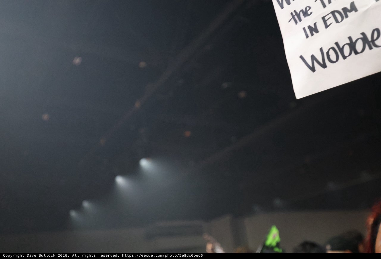 Wobbleland EDM Festival Sign Through Smoky Stage Haze