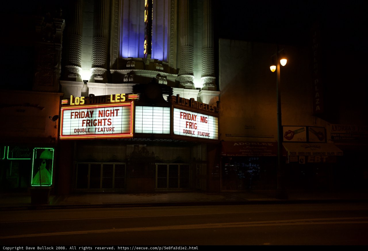 Neon-Lit Theater in Metropolis