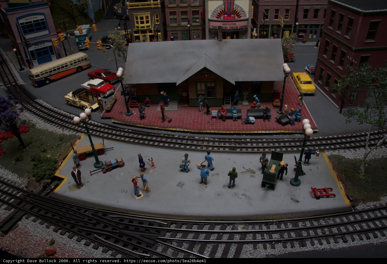 A Miniature Train Station Brings a City to Life
