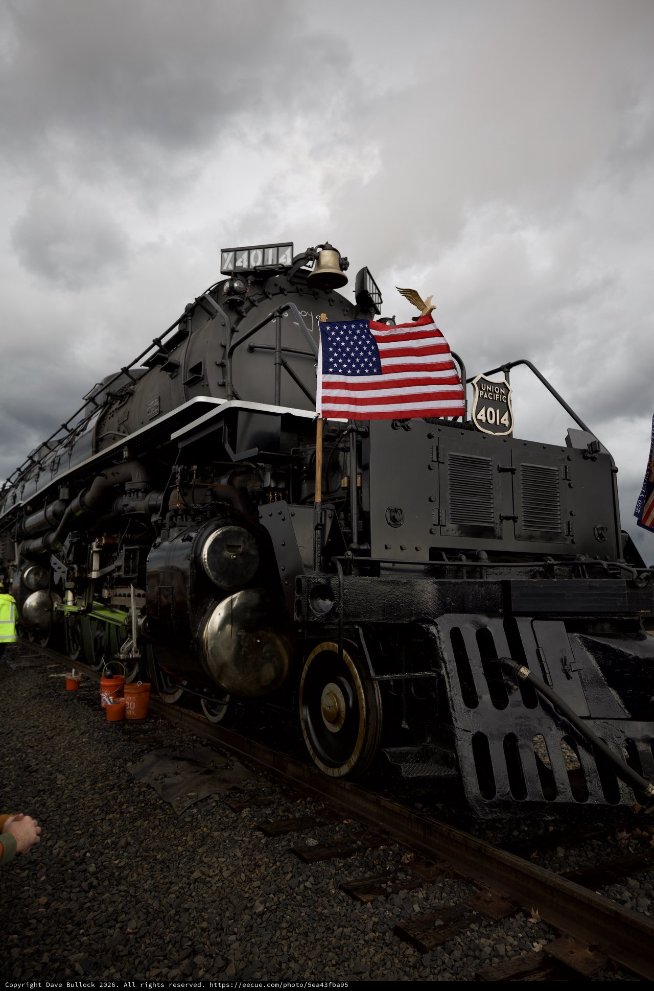 Union Pacific Big Boy 4014 Locomotive Under Dramatic Skies