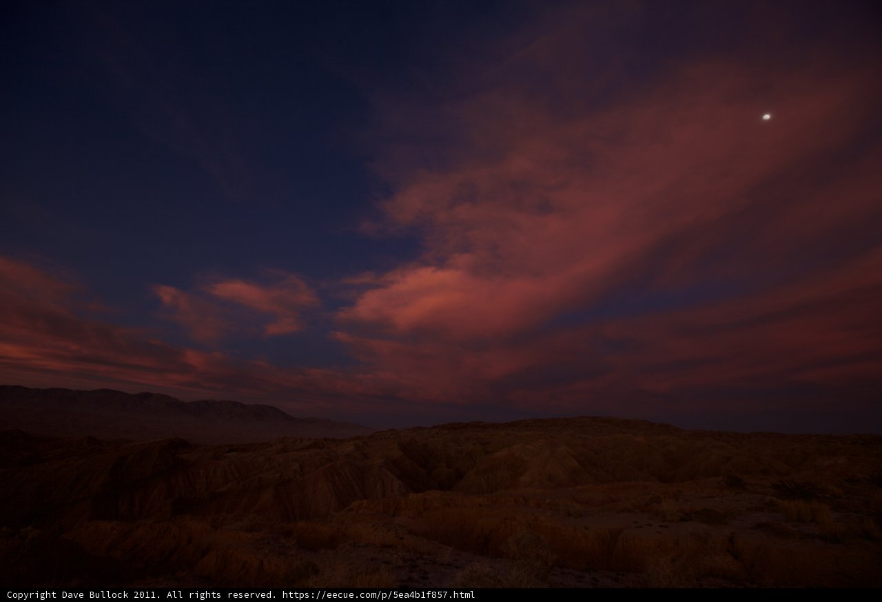 Moonlit Sky Above the Anza Borrego Desert