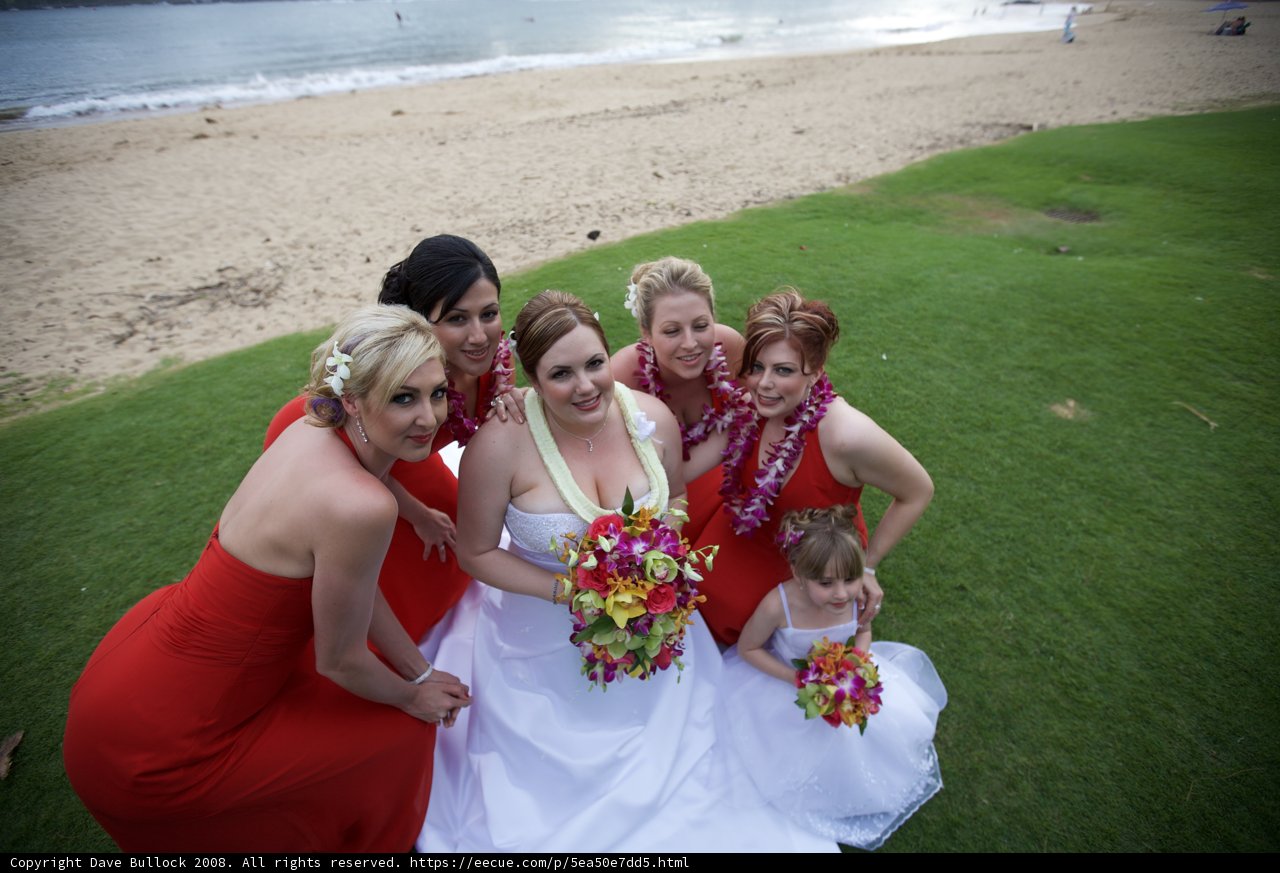 Bridesmaids on the Shore