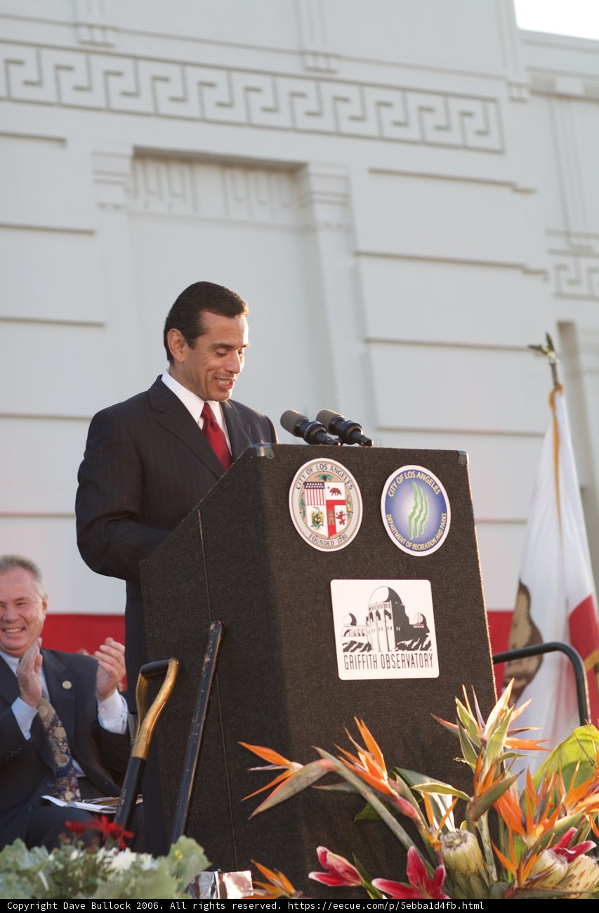 Antonio Villaraigosa Addressing the Crowd