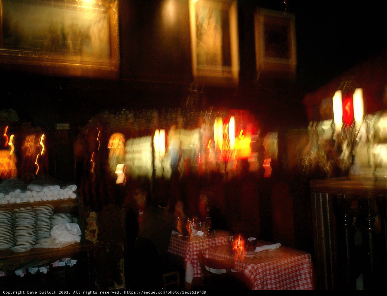 Blurry Dining Scene in a Cozy Restaurant