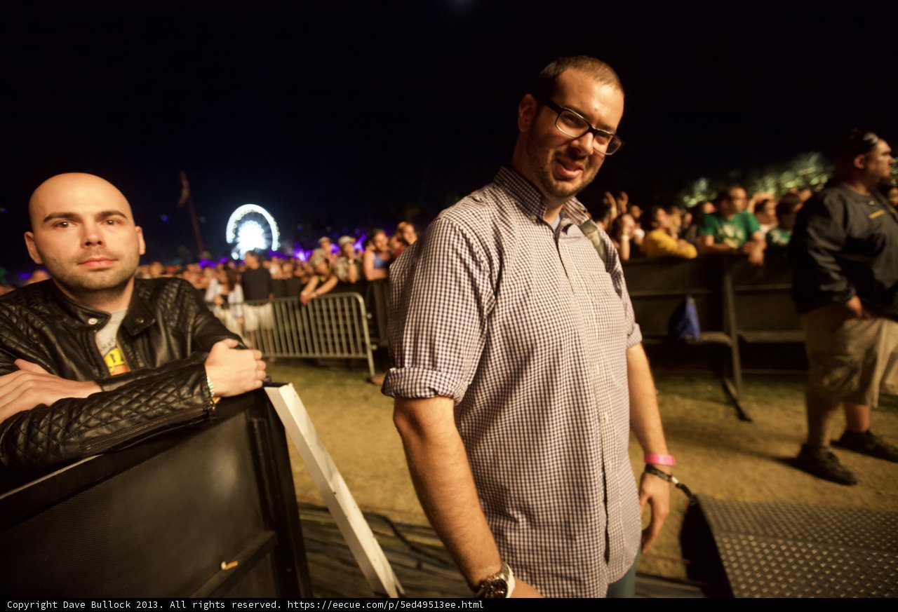 Two Men Enjoying the Night Sky at Coachella
