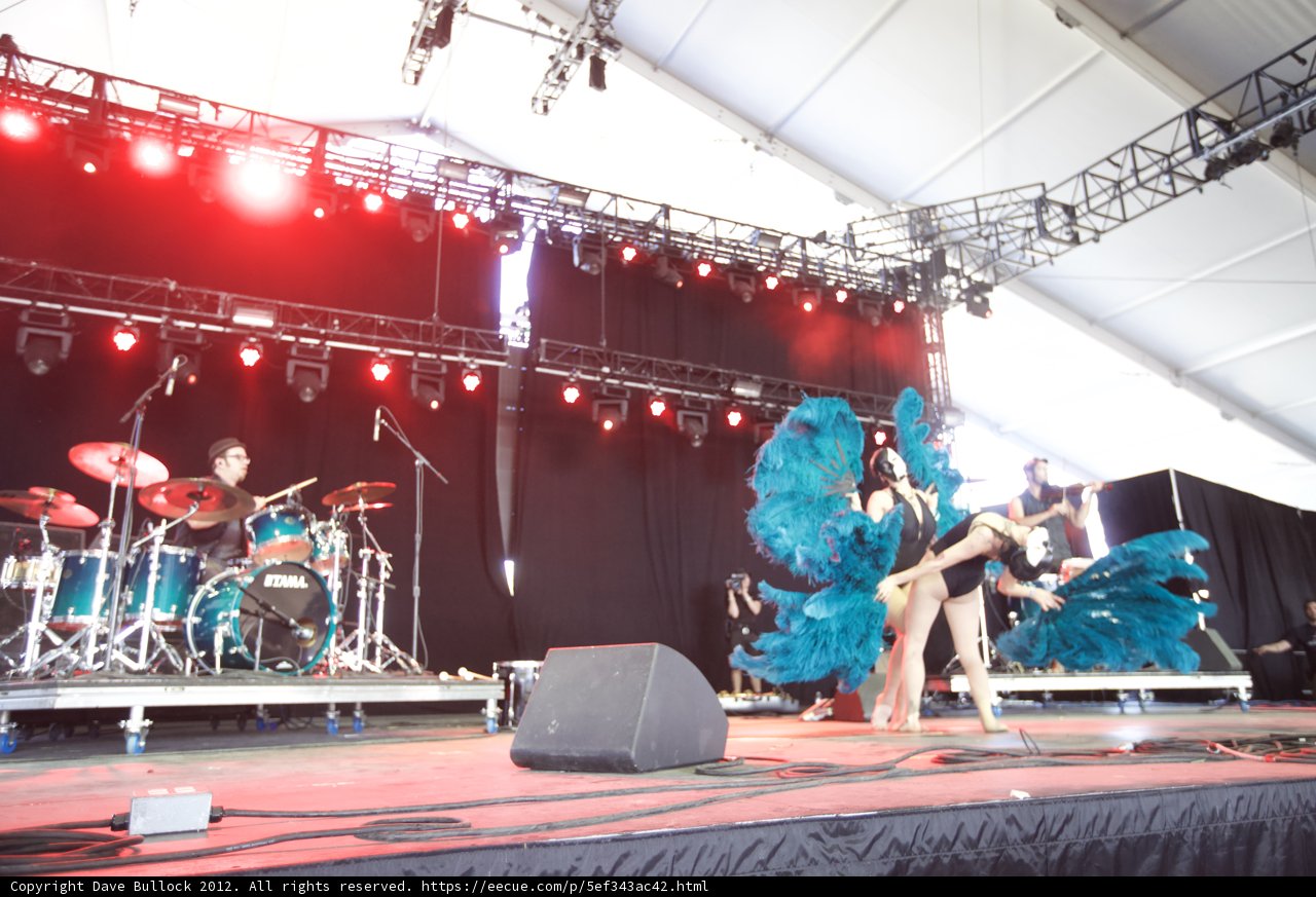 Feathers and Music on Coachella Stage