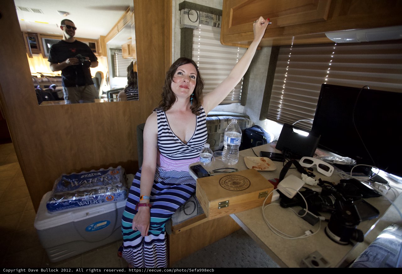 Inside the Green Room RV at Coachella 2012