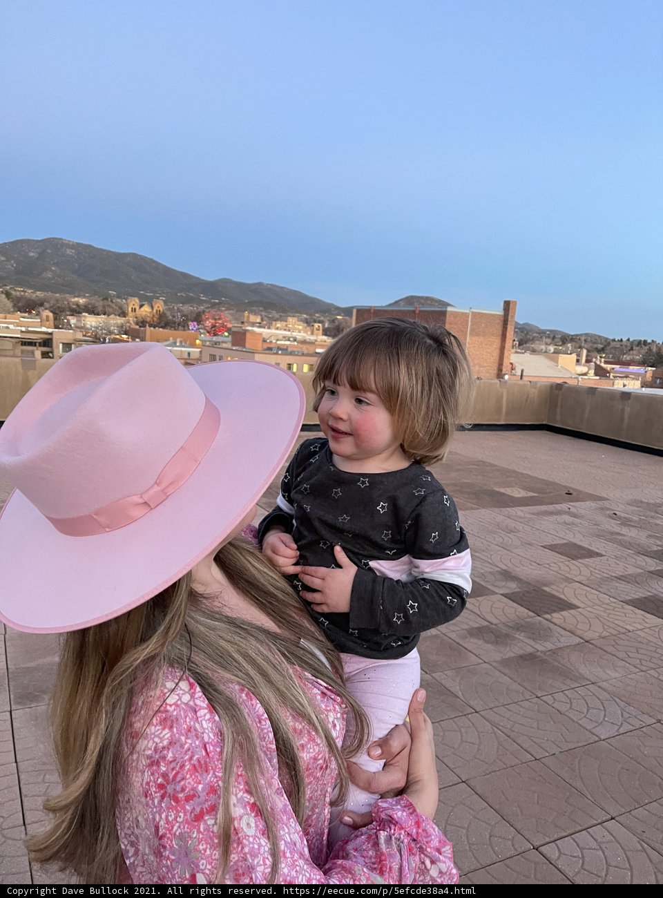 Mother and Daughter in a Pink Hat