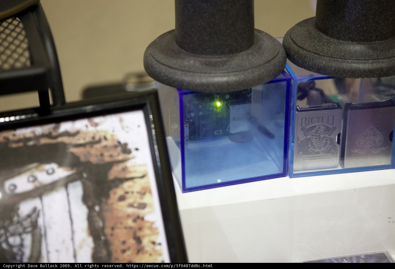Display Case with Pictures of a Man and a Woman