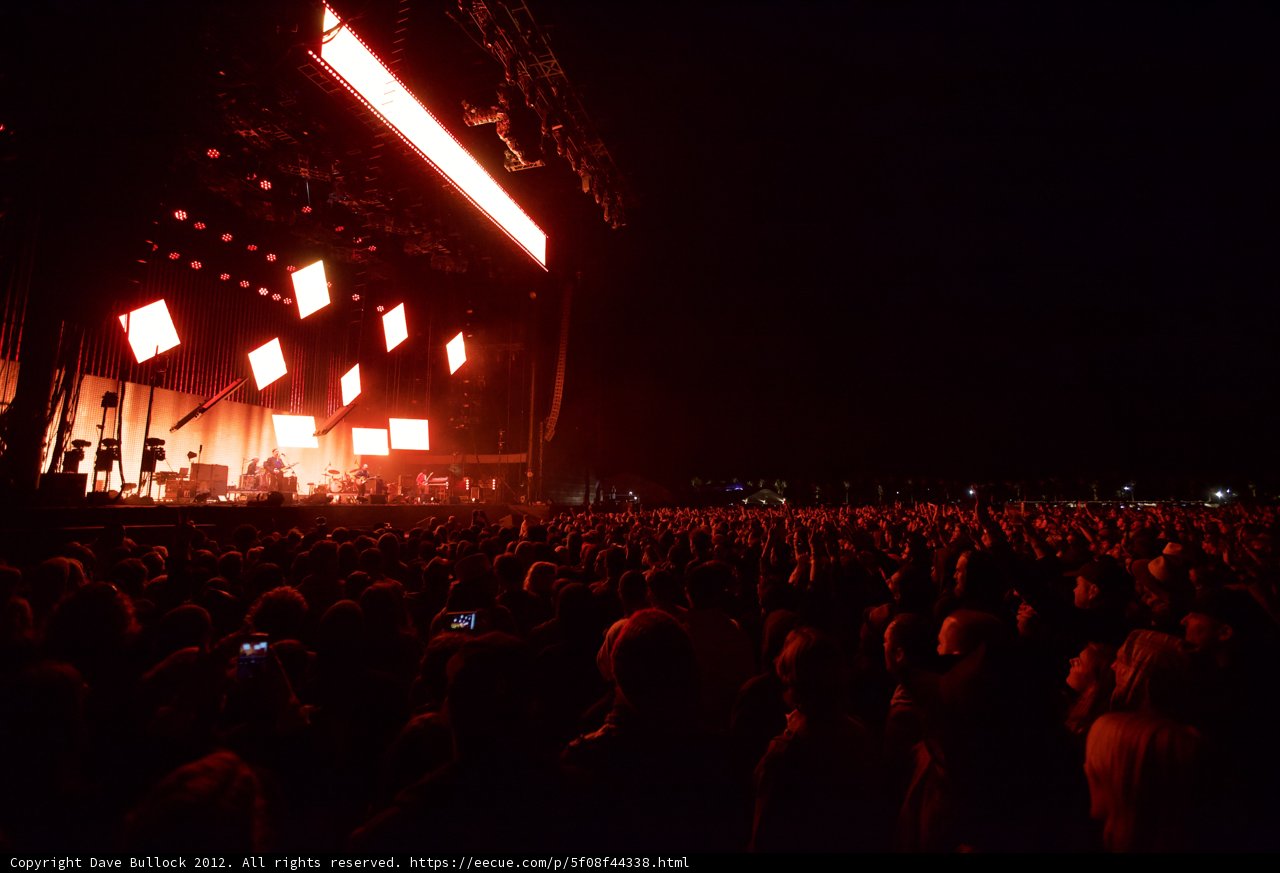 Red-Lit Chaos at Coachella Concert