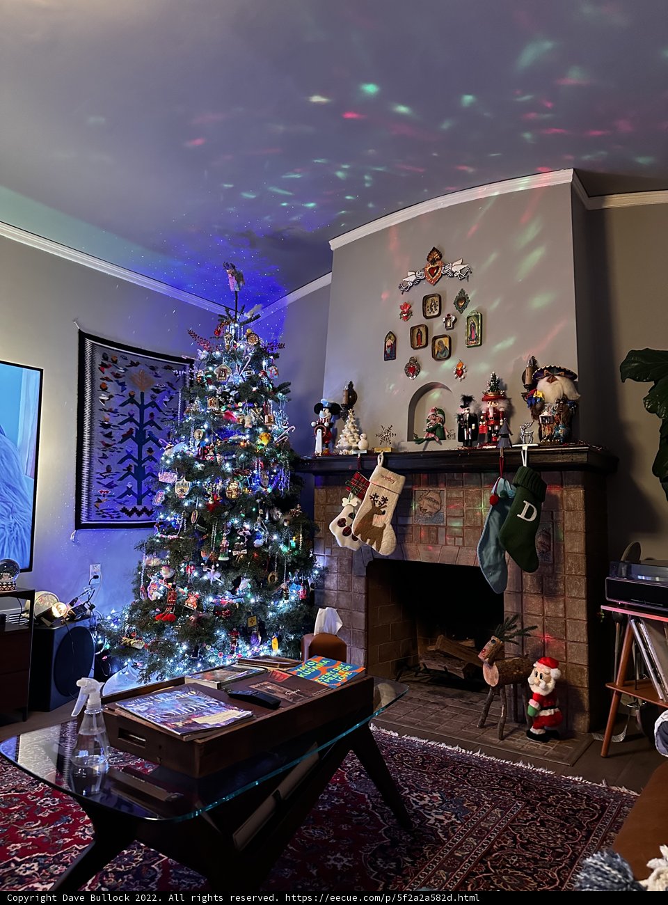 Cozy Christmas Night in the Living Room