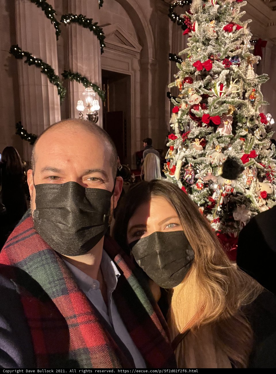 A Festive Face Masked Selfie
