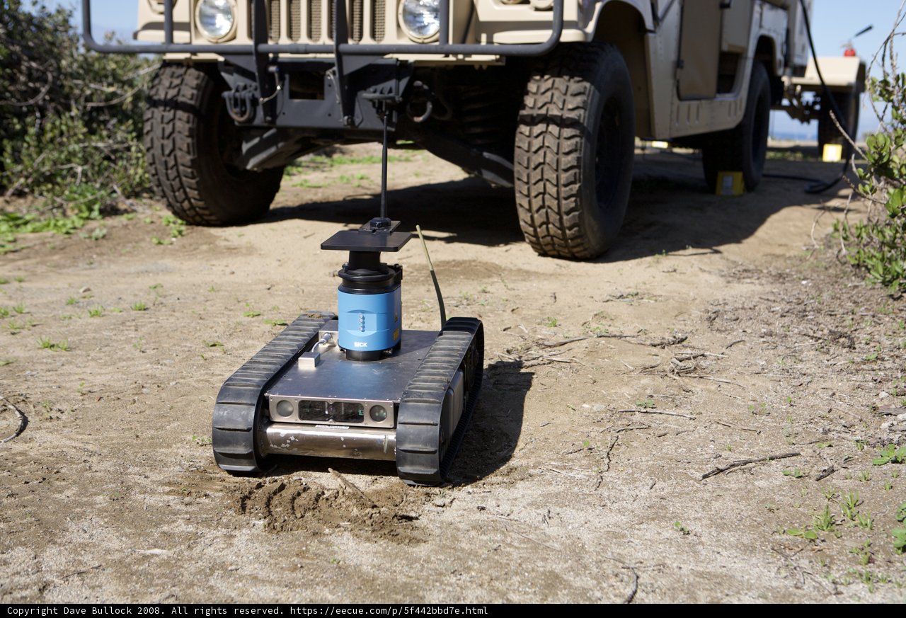 Outdoor Adventure with a Small Robot and a Truck