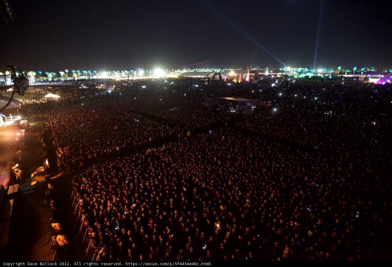 Nighttime Crowd at Coachella
