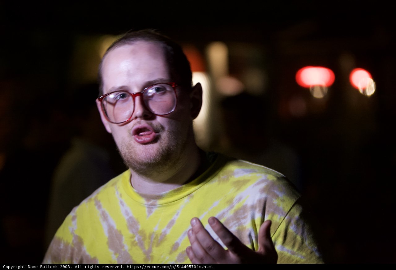 Dan Deacon in Yellow Shirt and Glasses