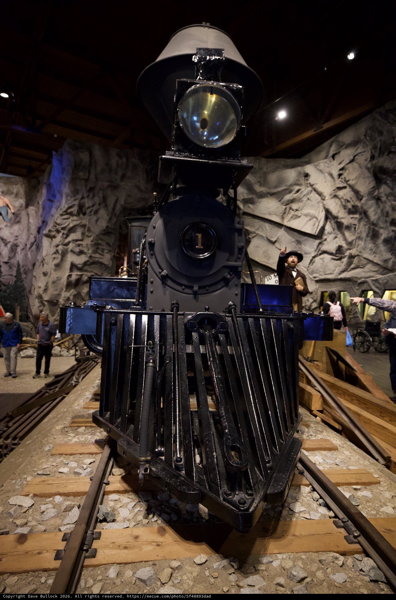 Vintage Steam Locomotive on Display in Museum