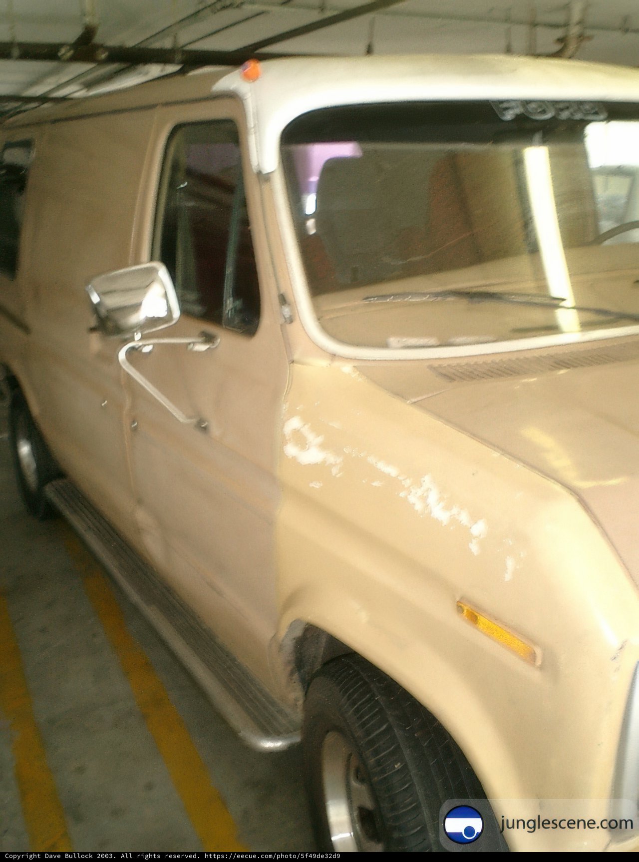 Parked Van in Coachella Garage