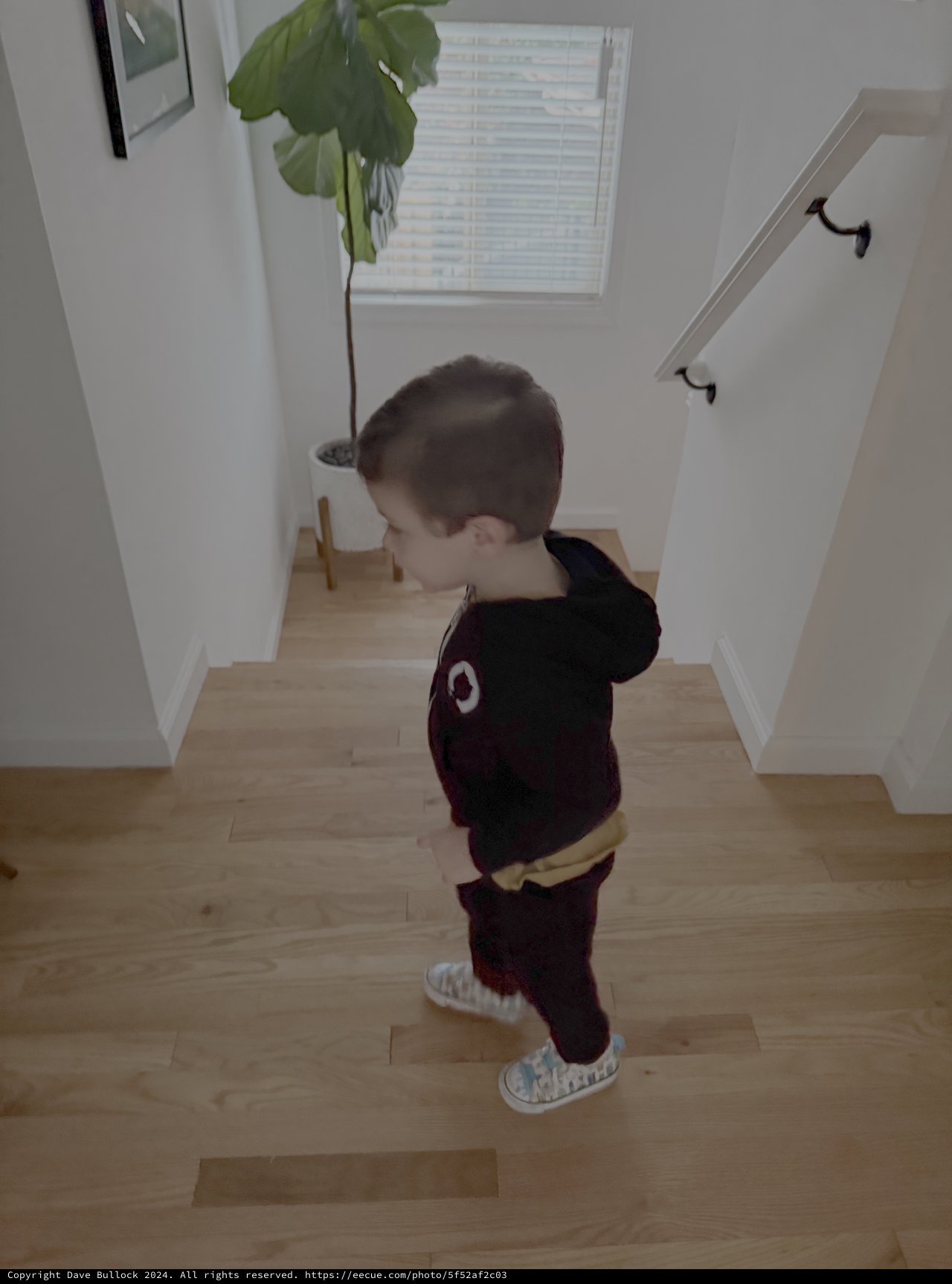 Toddler Exploring Modern Home Interior