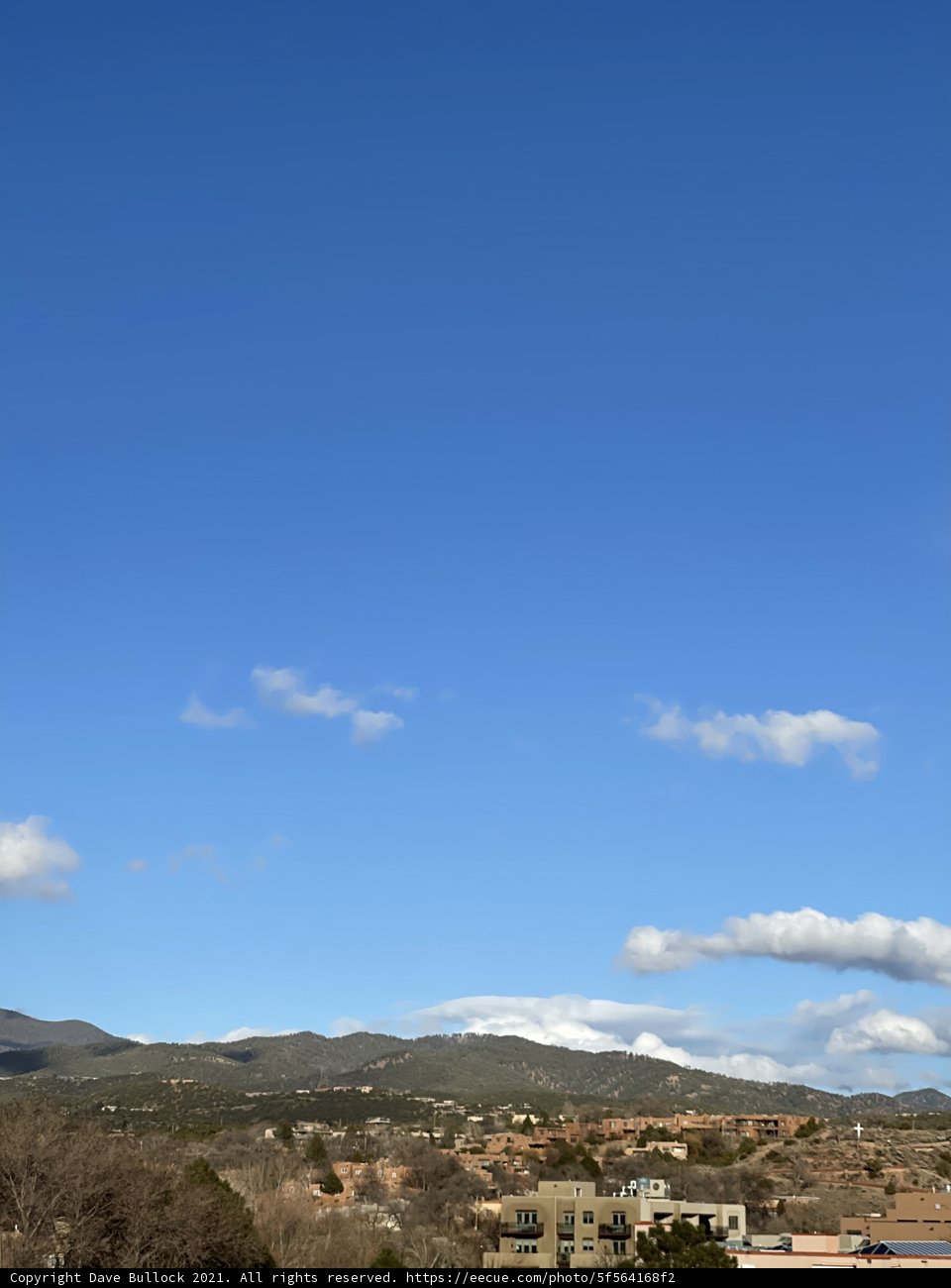 Majestic View of Santa Fe City and Mountains