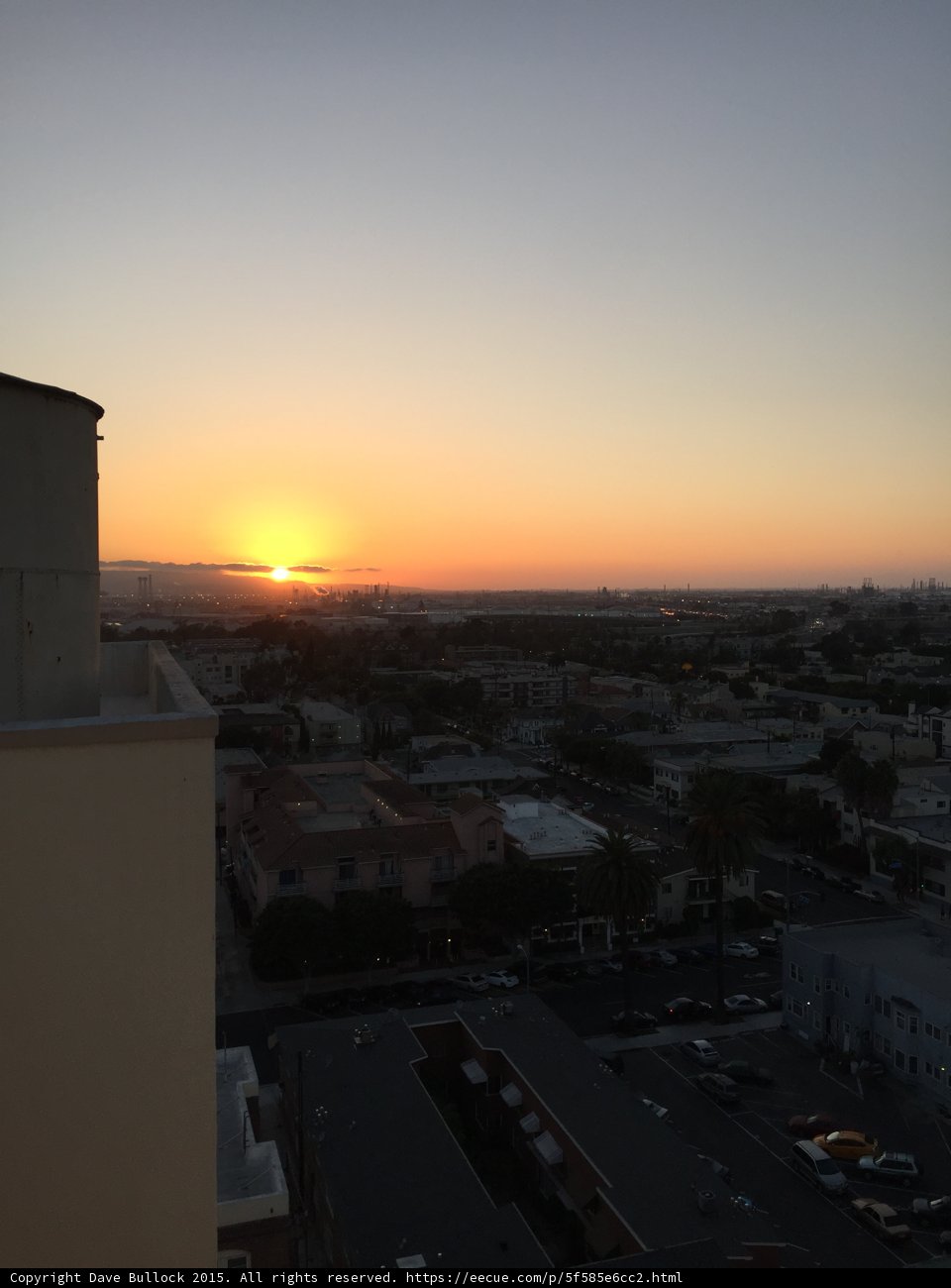 Sunset over a Long Beach Metropolis