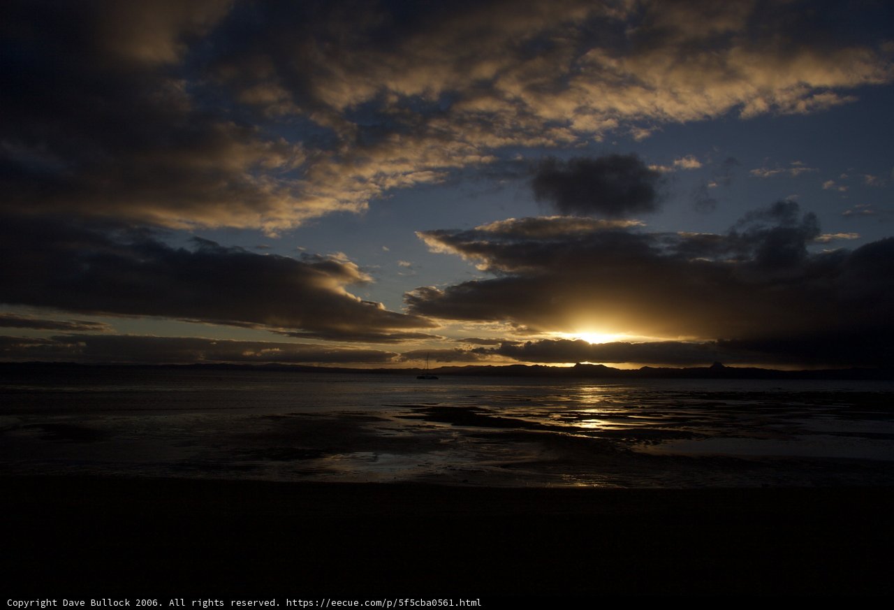 Fiery Flare at Sunset in Fiji