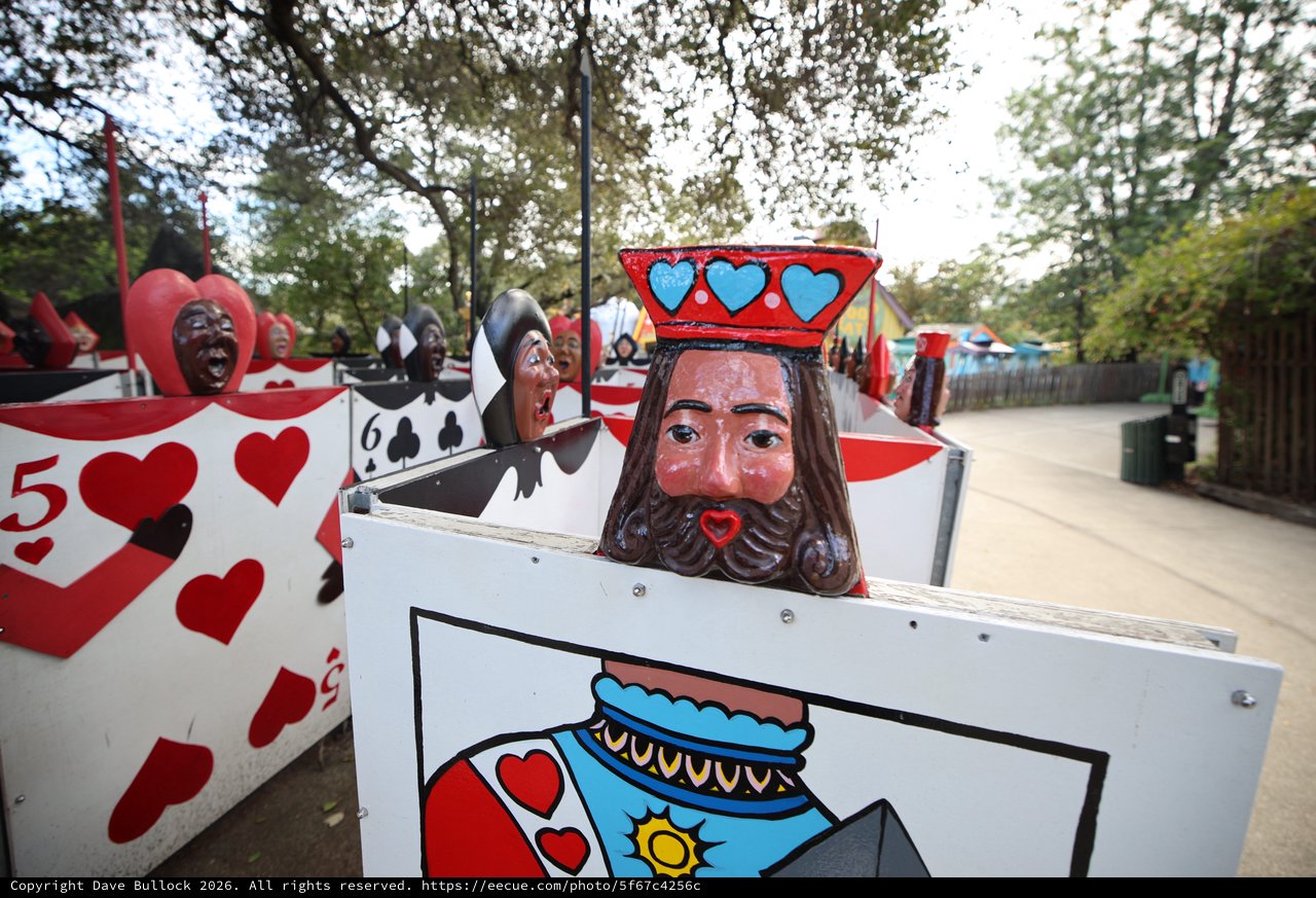 Alice in Wonderland Playing Card Characters Ride Sculpture