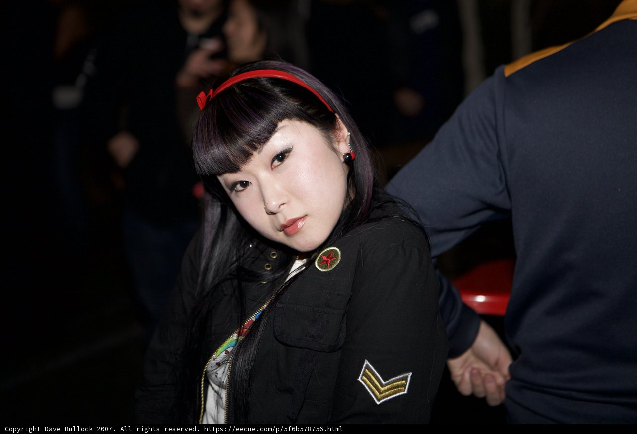 Red Headband and Black Hair