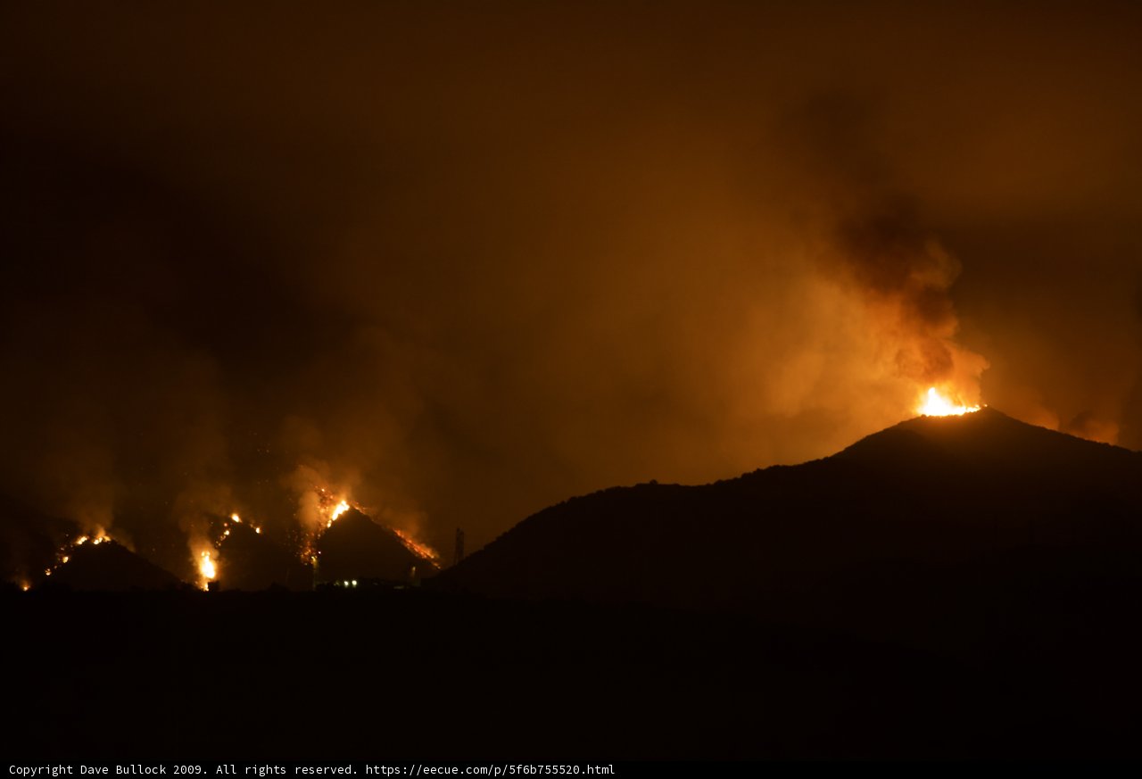 Fiery Mountain Night