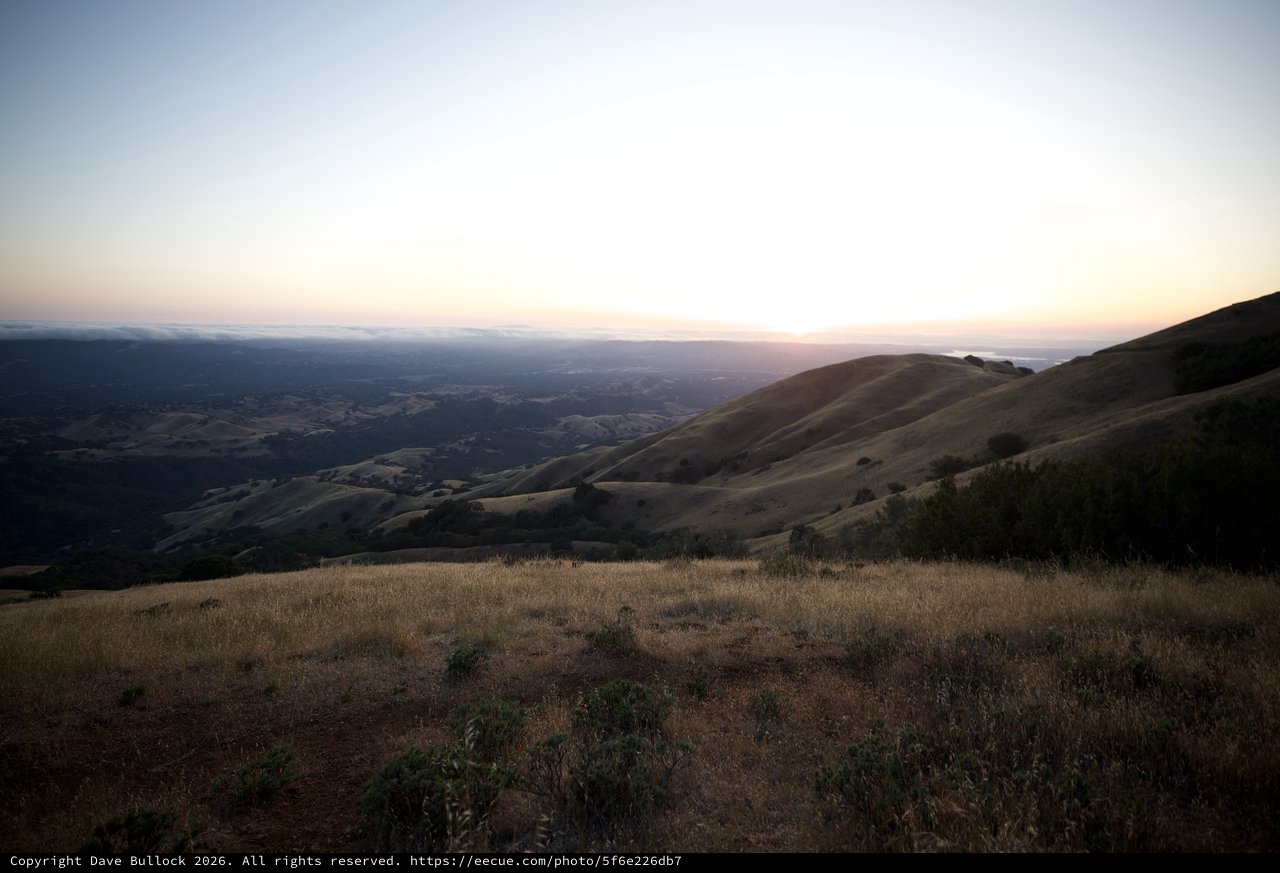 Golden Hills at Dusk from Mount Diablo Summit
