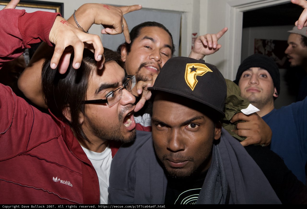 Group Photo with Hats and Glasses