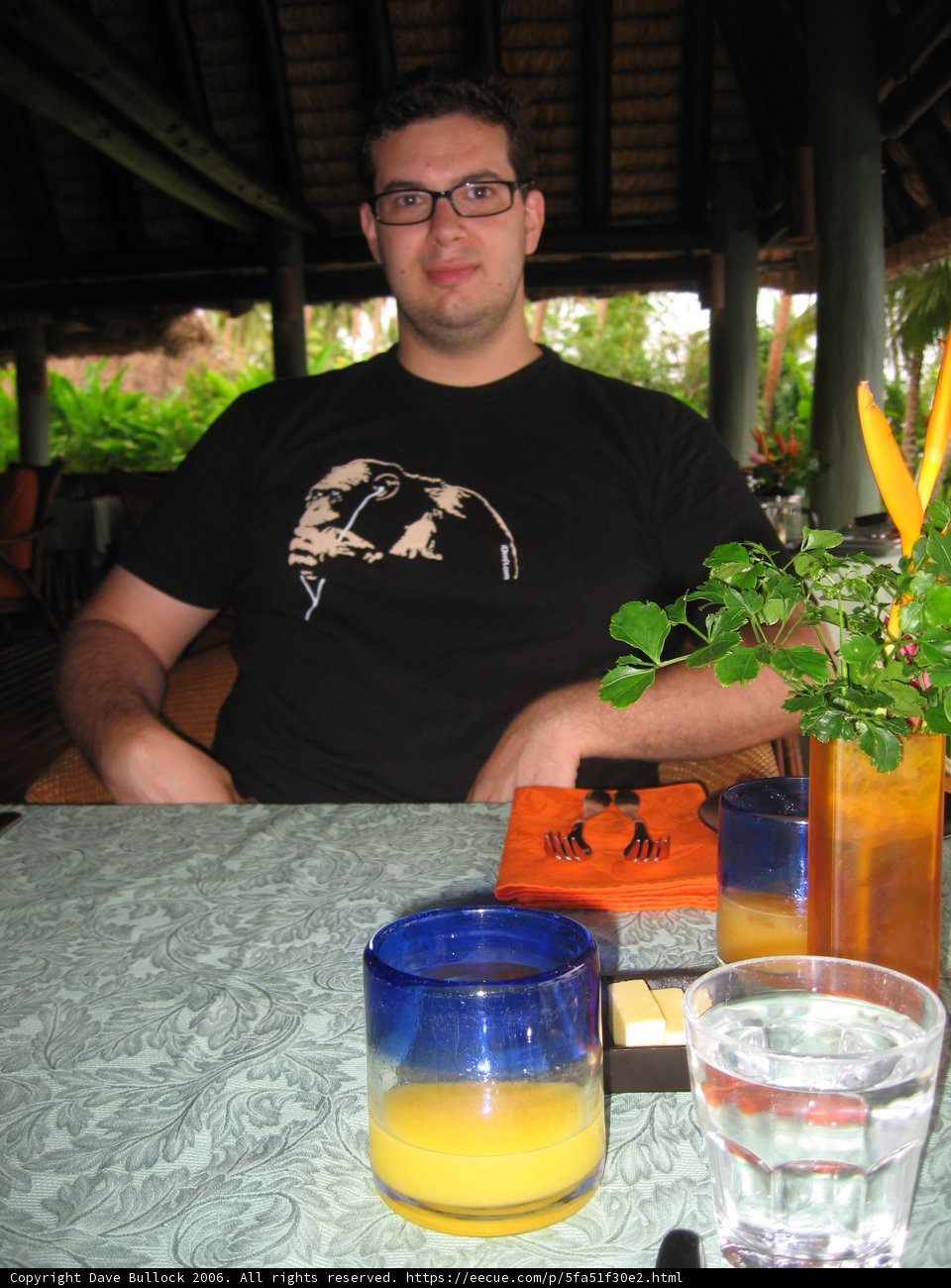 Glasses and Juice at the Fijian Resort