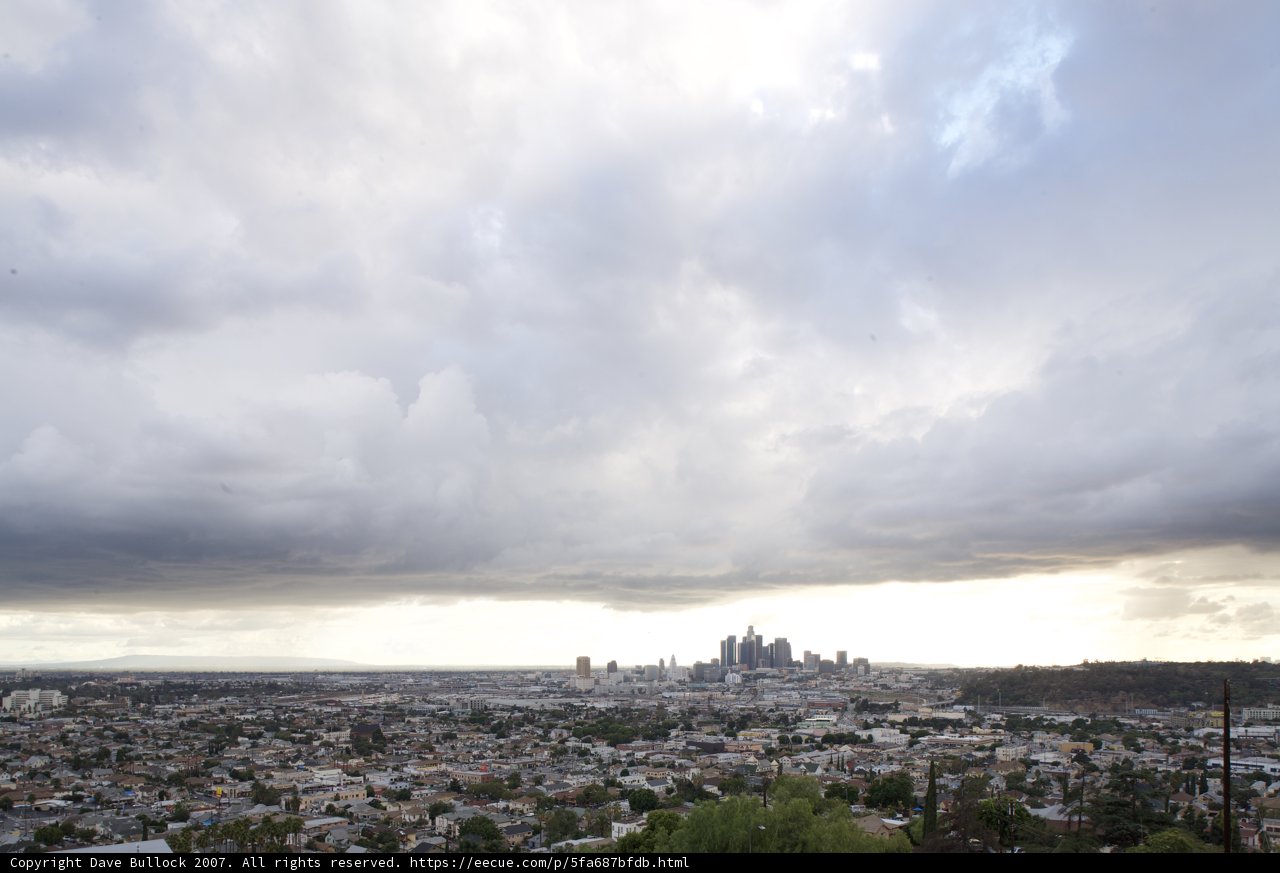 Skyline and Cumulus Clouds