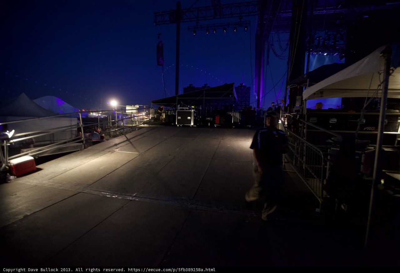 Nighttime Concert with Neon Lights
