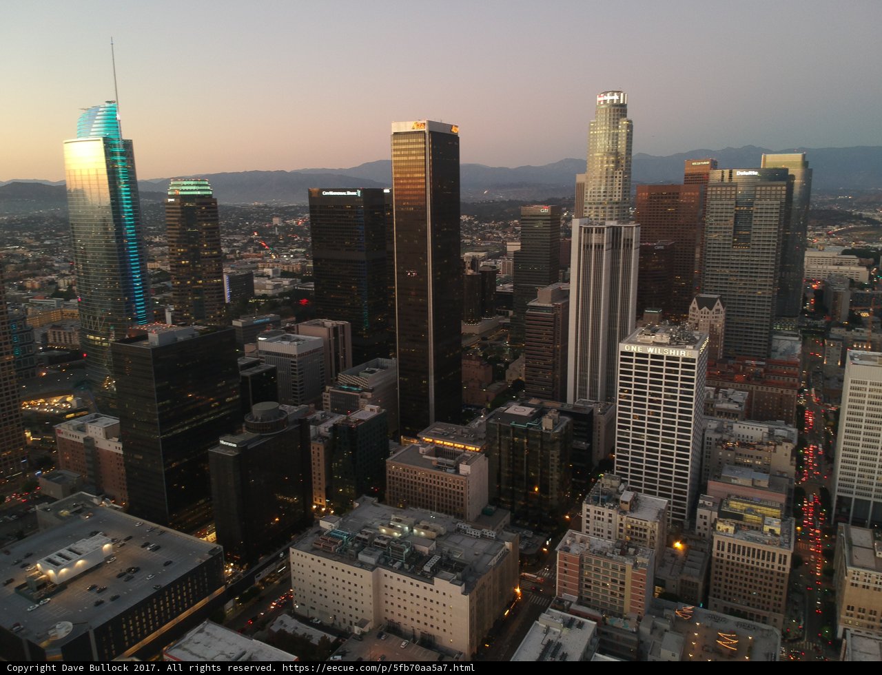 Aerial View of Downtown Los Angeles