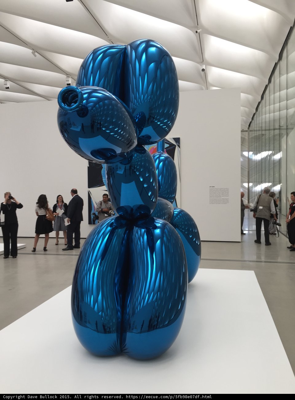 Blue Balloon Sculpture in The Broad Museum