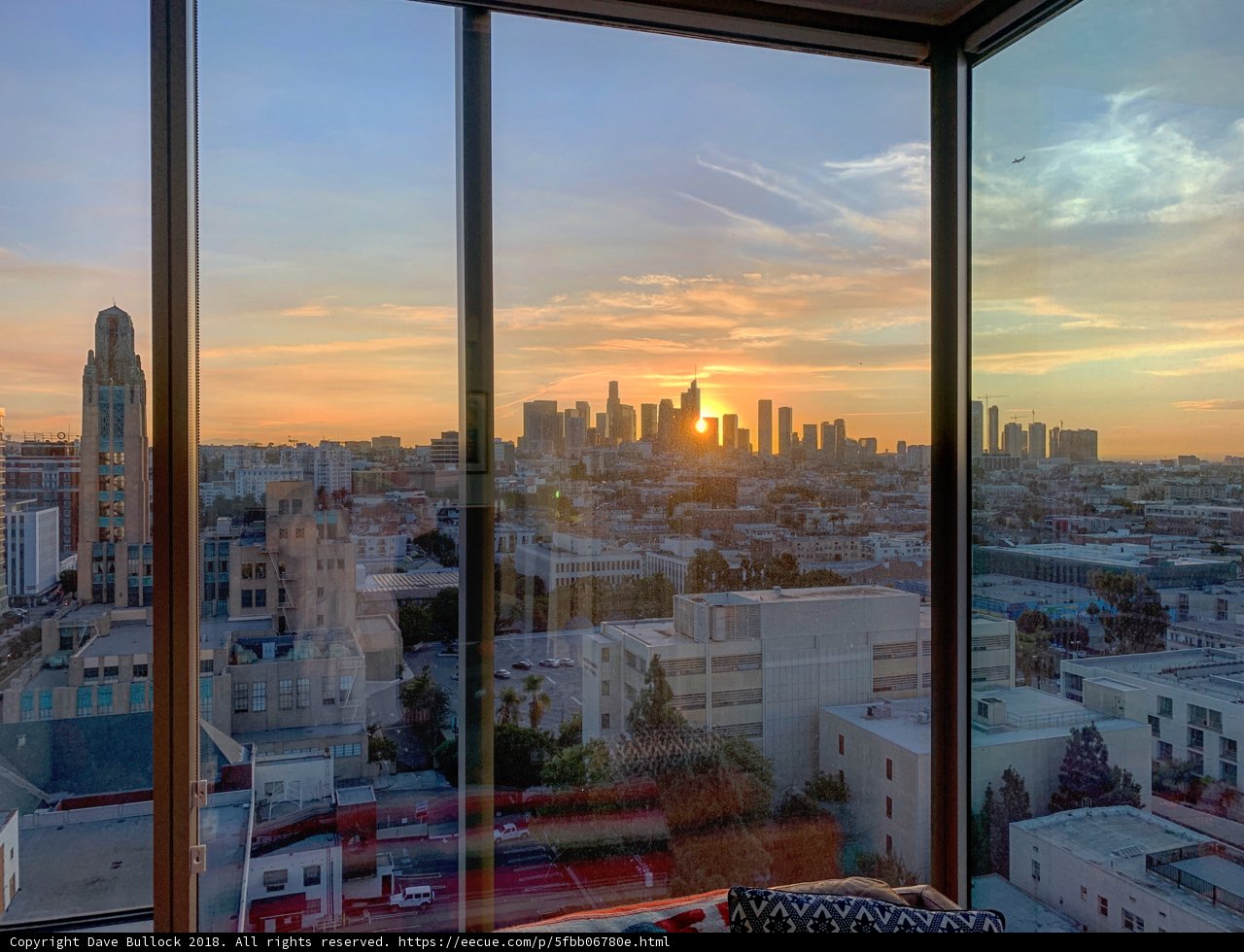 City Skyline View from a Window