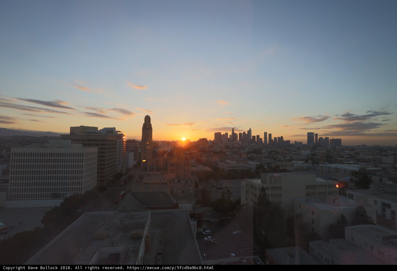Sunset over the Urban Cityscape