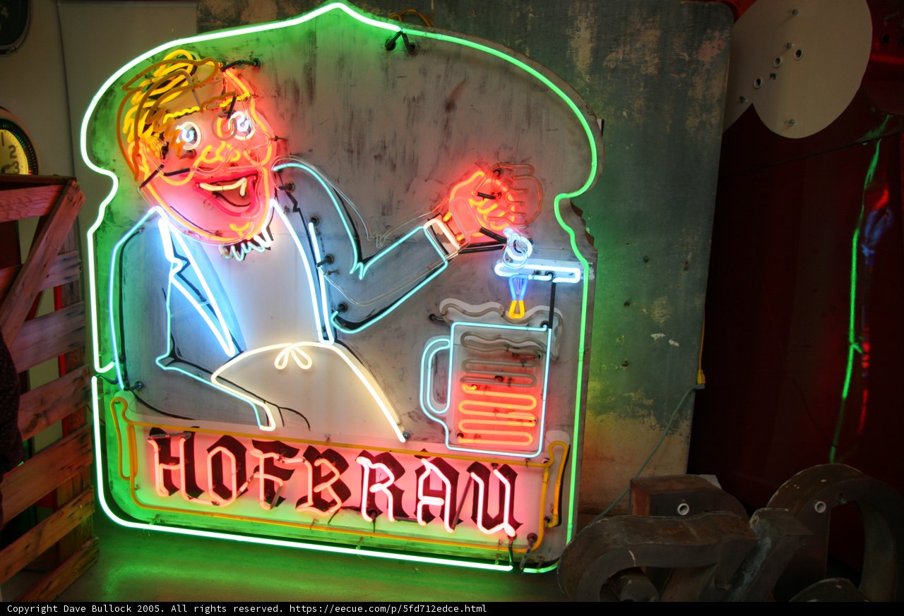 Glowing Hoferen Neon Sign