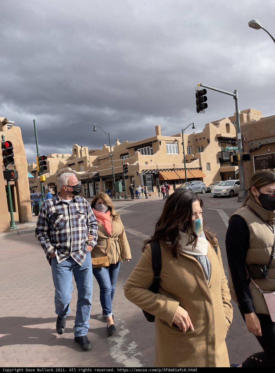 Bustling City Scene on Santa Fe Plaza