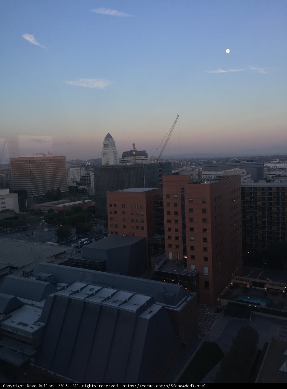 Setting Moon over the Metropolis